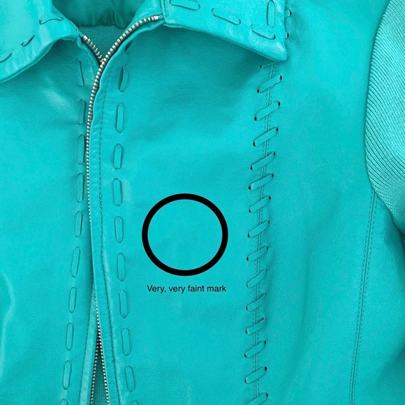 NYGARD | TURQUOISE LEATHER WOVEN LIGHTWEIGHT SHOWSTOPPER MOTO JACKET STATEMENT - Picture 7 of 12